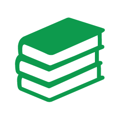 stacked books icon green